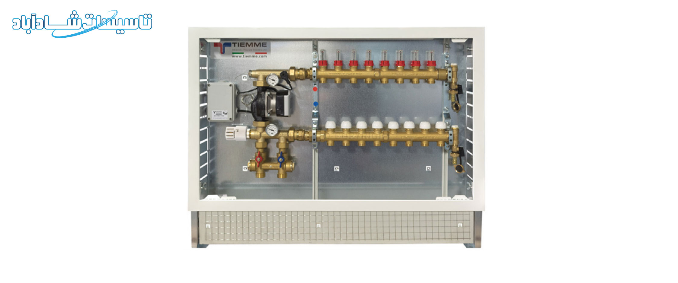 مانیفولد یا کلکتور گرمایش از کف تییمه ایتالیا فروشگاه تاسیسات شادآباد نمایندگی سوپرپکس در شادآباد تهران