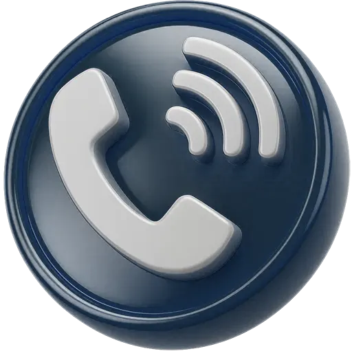 a glassy 3d icon, dark blue